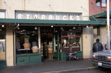 Starbucks's first store in Pike Place Market